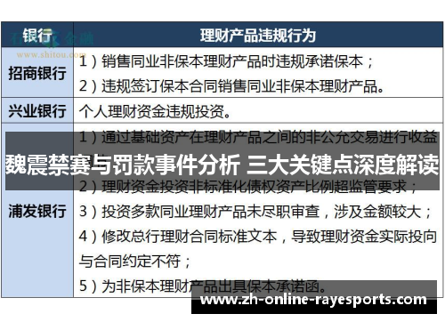 魏震禁赛与罚款事件分析 三大关键点深度解读